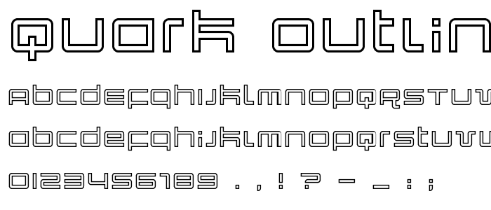 Quark Outline font